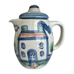 MA Hadley Hand Painted Farm House Chocolate Pot with Lid